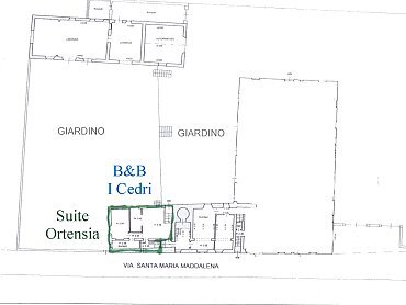 Planimetria B&B I Cedri Piano Terra