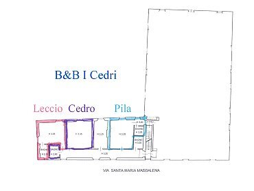 Planimetria B&B I Cedri Primo Piano